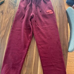 White Fox Burgundy Sweatpants